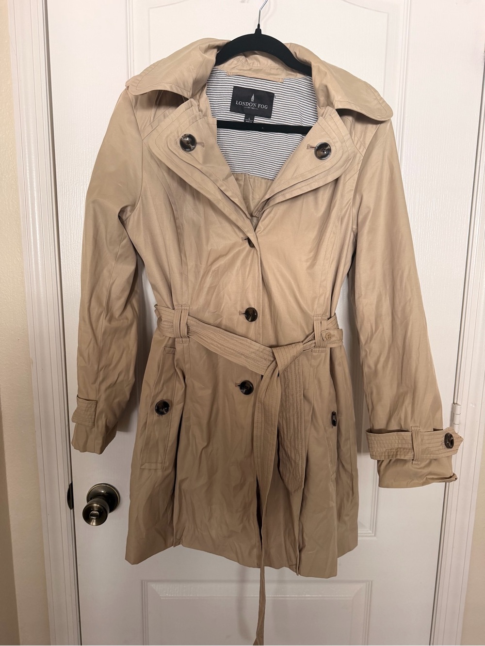 London Fog Women's Beige Trench Coat